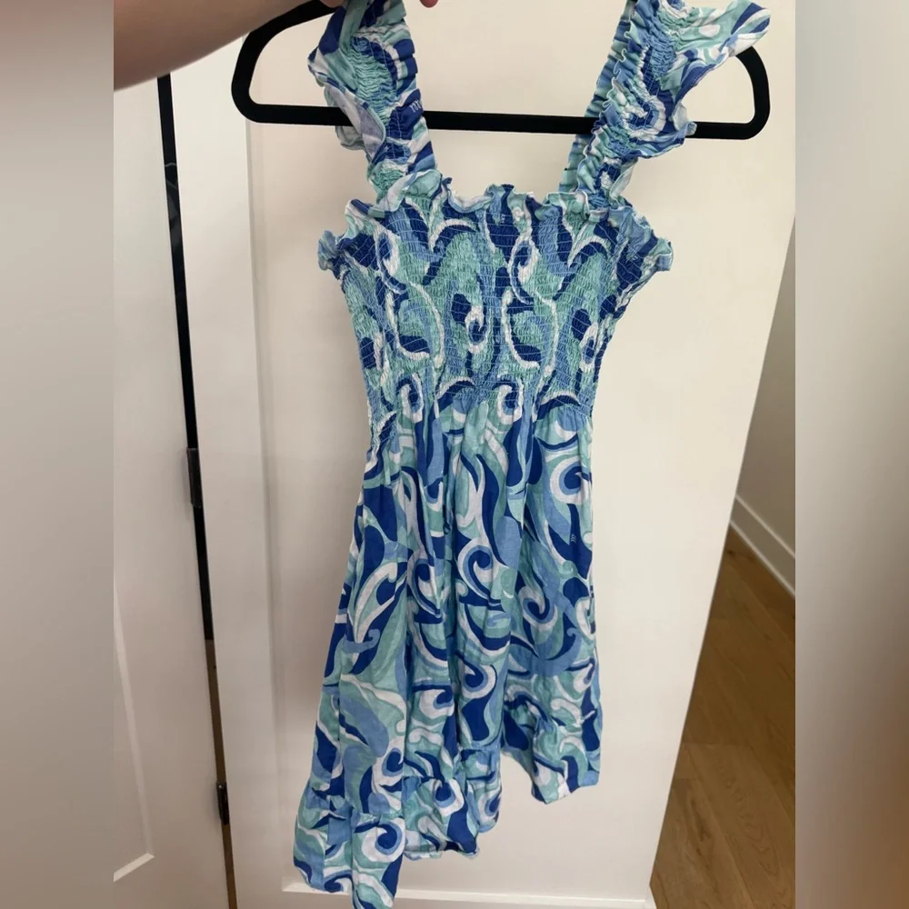 Hill House Home The Elizabeth Nap Dress in Kaleidoscope Blue - Picture 3 of 4